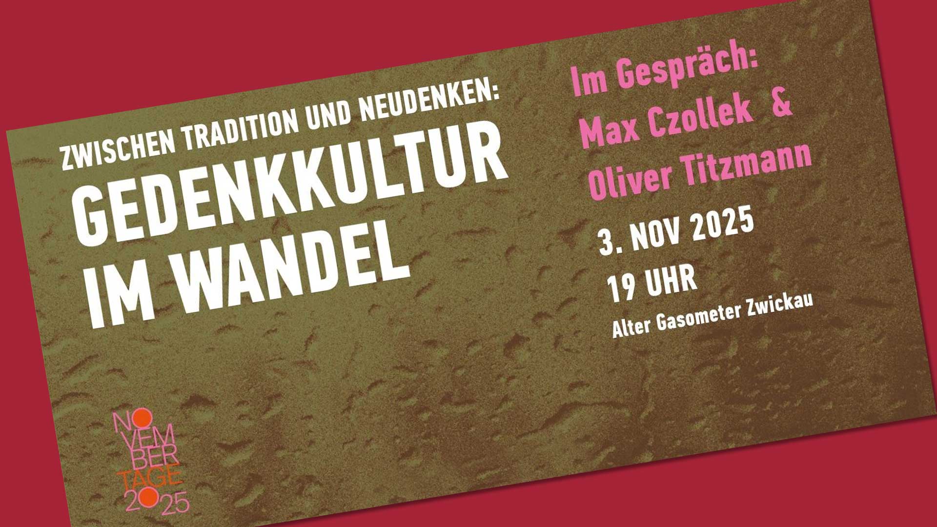 Veranstaltung Gedenkkultur im Wandel