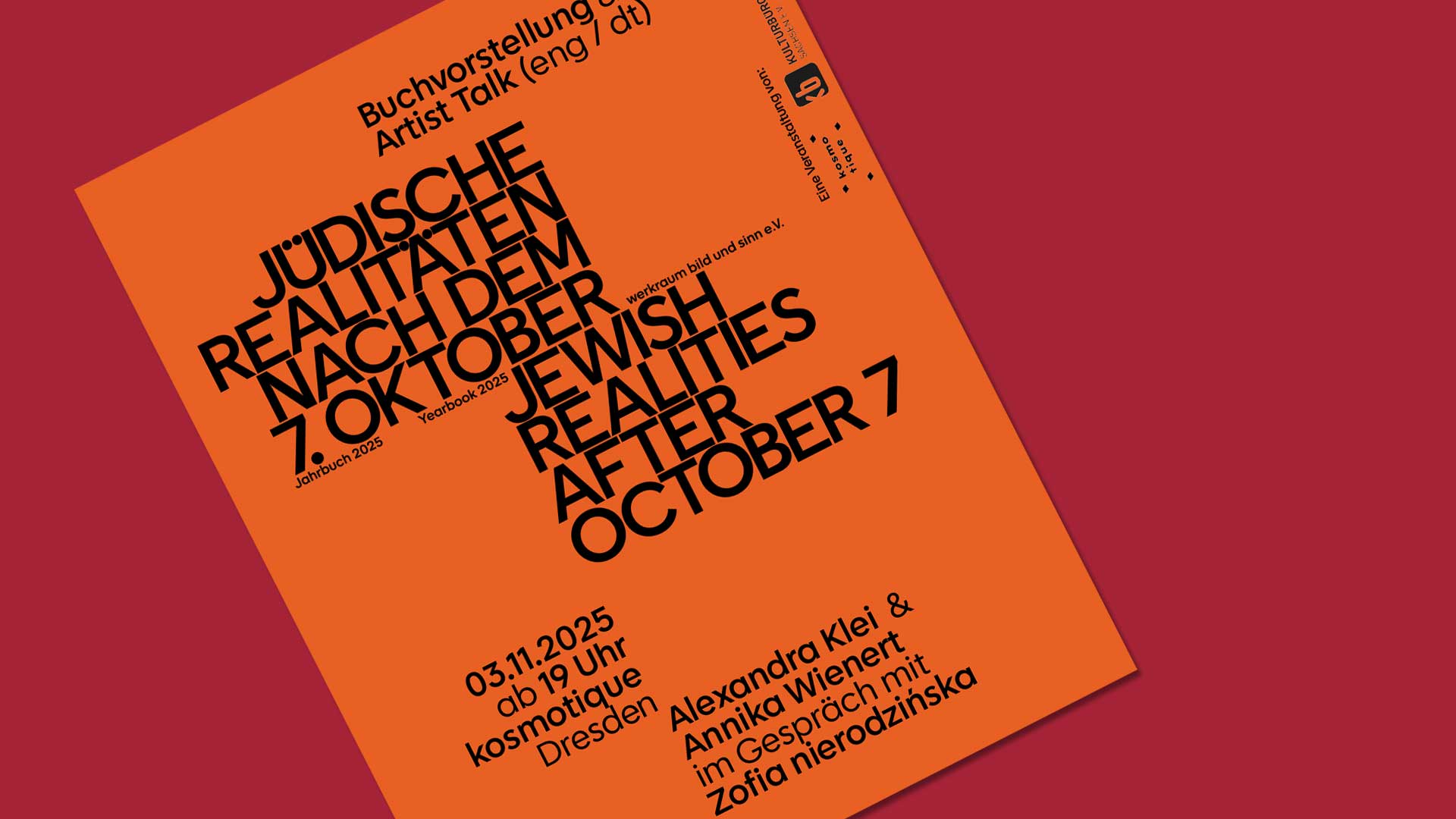 Veranstaltung und Buchvorstellung "Jüdische Realitäten"